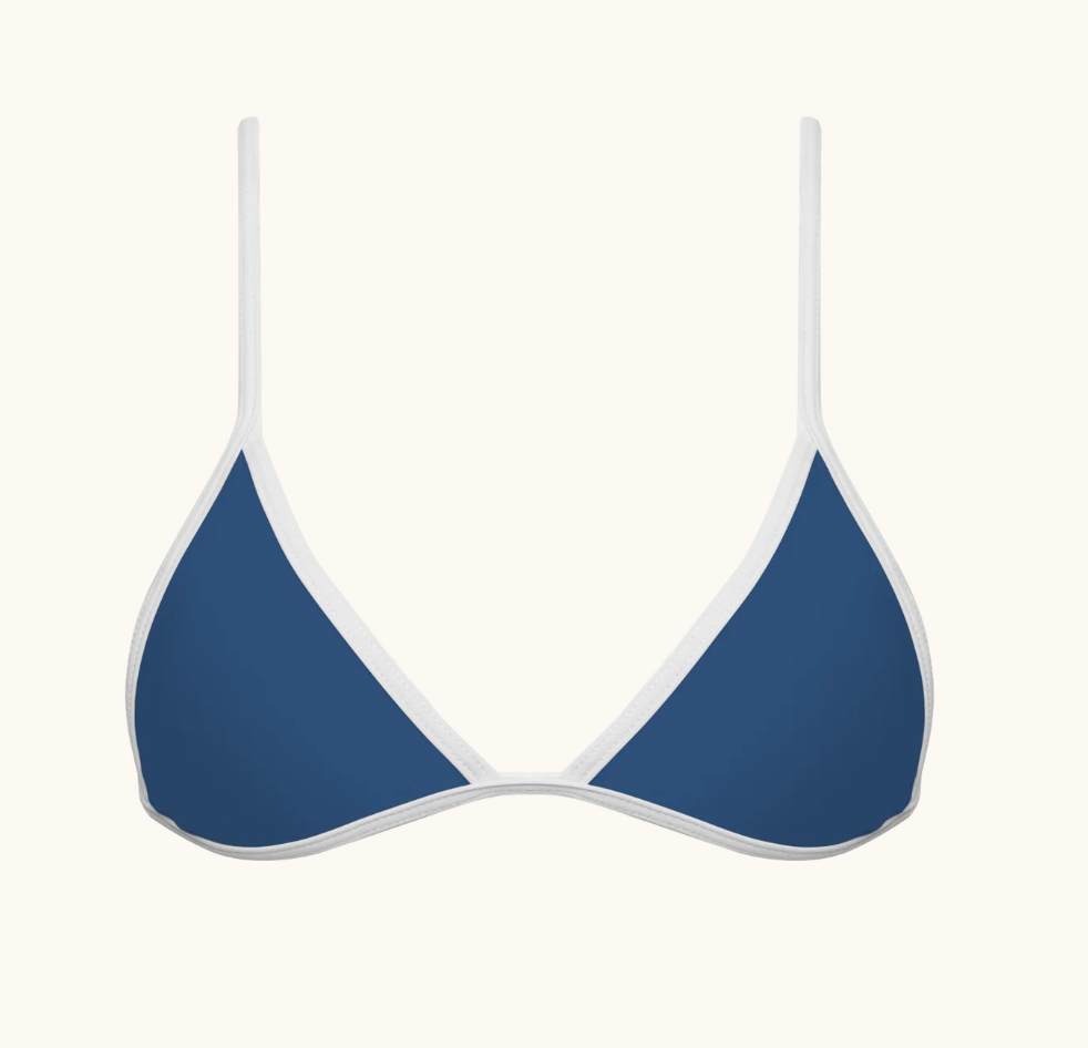 TRIANGLE KINI WHITE PIPING