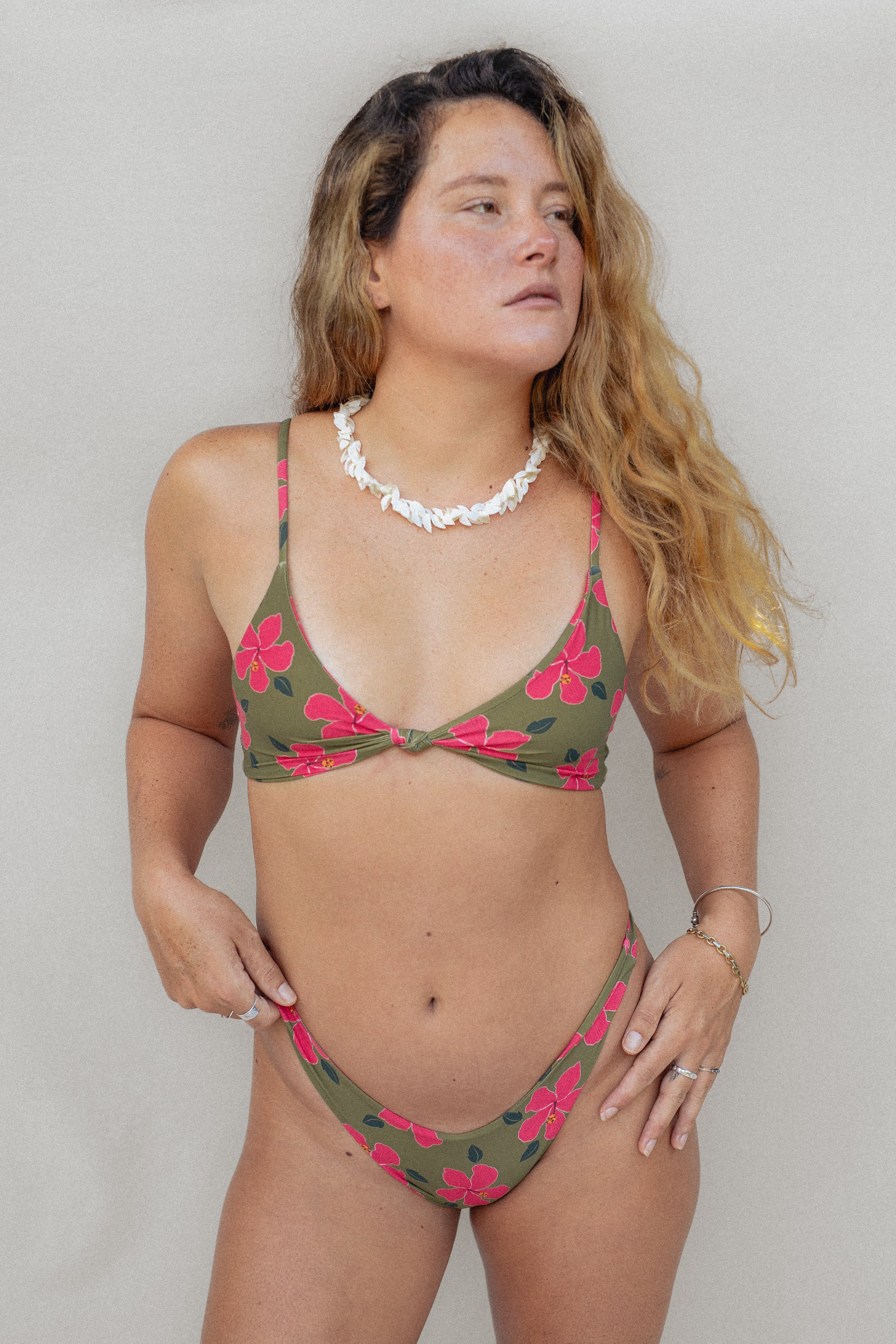 Lokahi knot-front bikini – seamless recycled nylon bra, designed in Hawaiʻi