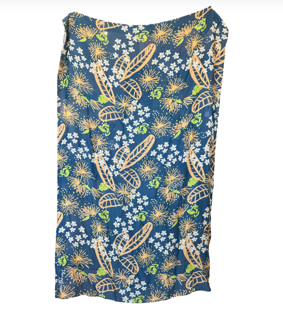 Hawaiian Pareo with original Maui artwork by Jaclynn Sabado-Eitel