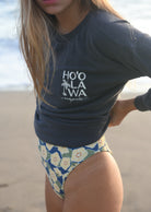 Sustainable cropped sweatshirt by Jung Maven, available at Hoʻolawa Maui