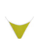 ACACIA Relle Dual Ribbed Bikini Bottom – minimal coverage, piped detail, adjustable side straps, Maui swimwear