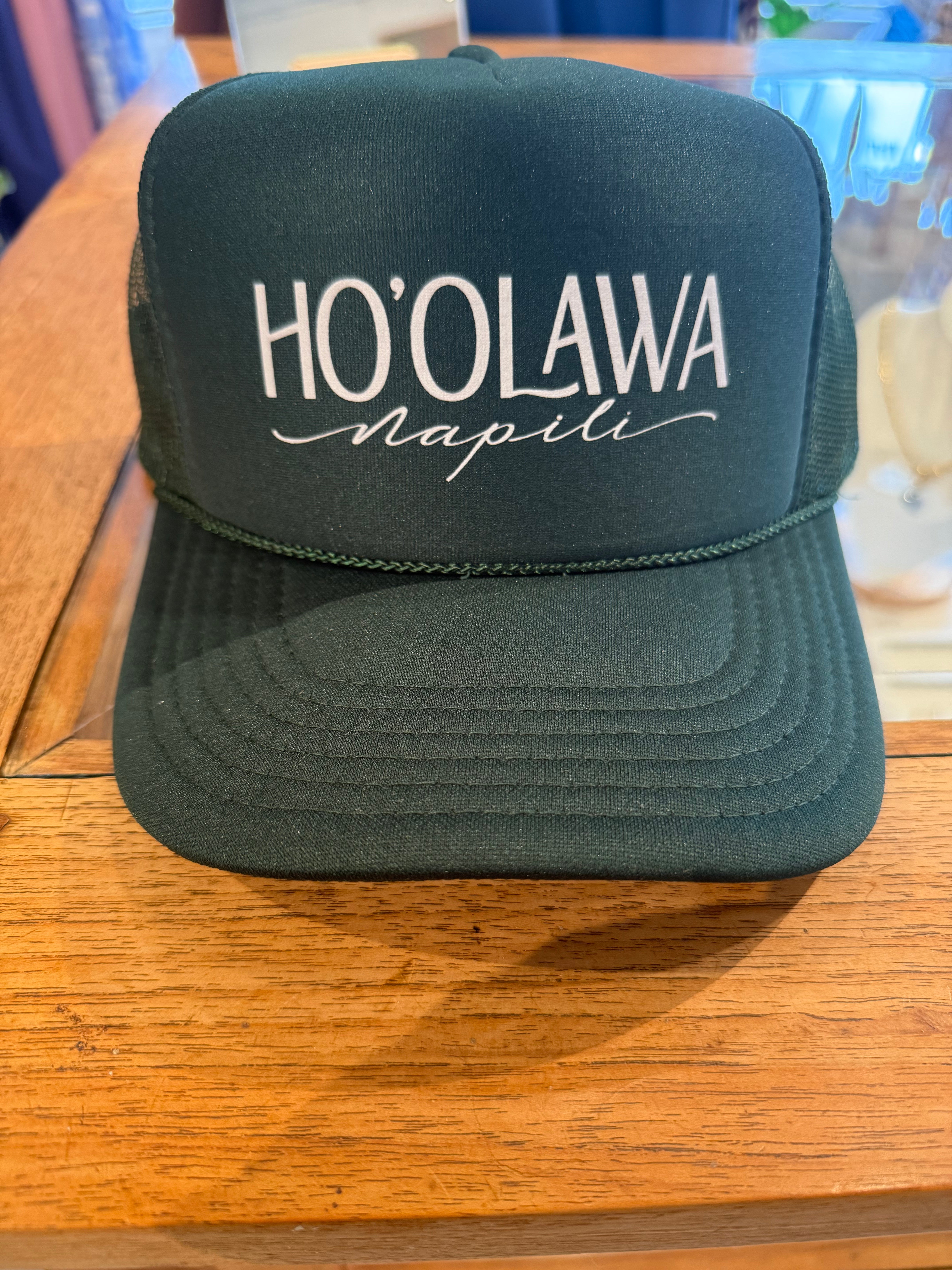 Maui trucker hat — Hoʻolawa Napili logo Hawaii snapback beach hat
