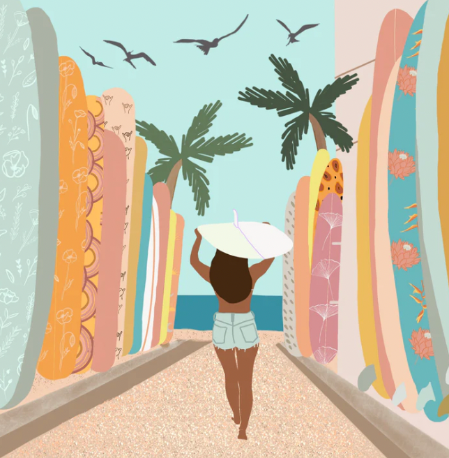 surfer girl palm puzzle 